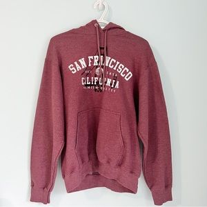 Purple San Francisco California Graphic Oversized Hoodie (M)